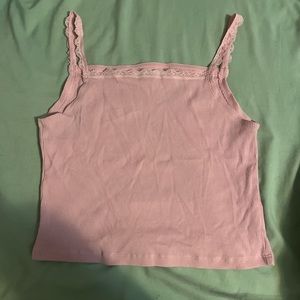Pink lace cami